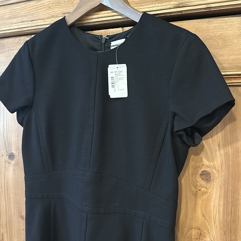 Paco Rabanne Black Short-Sleeve A-Line Dress View 2